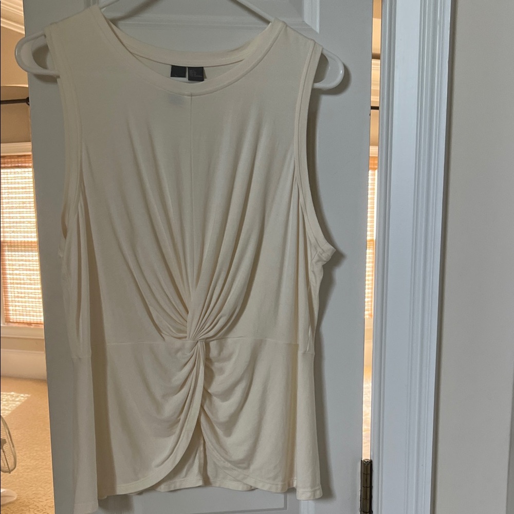 Sweaty Betty Cream Twist-Front Tank
